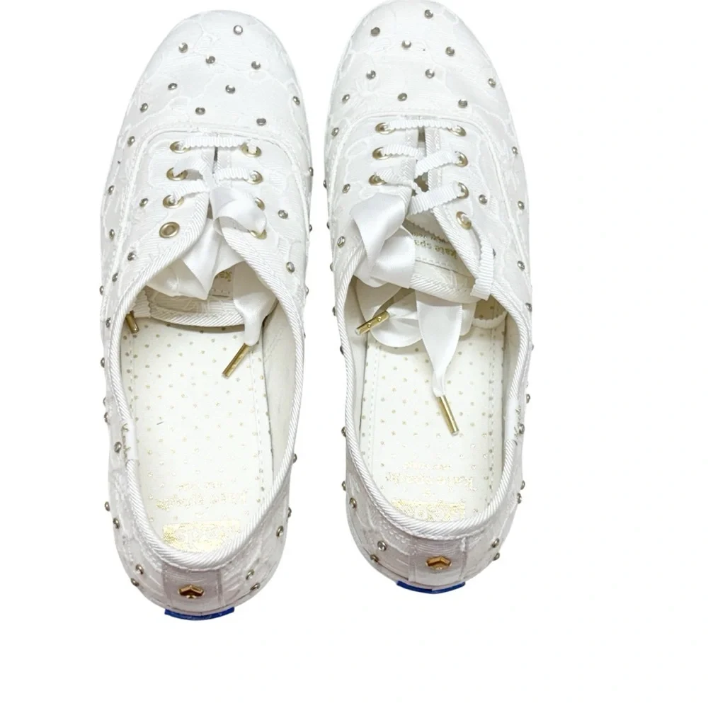 Keds X Kate Spade New York Champion Bridal Lace Sneakers White WF64678 Size 8 - Picture 6 of 11